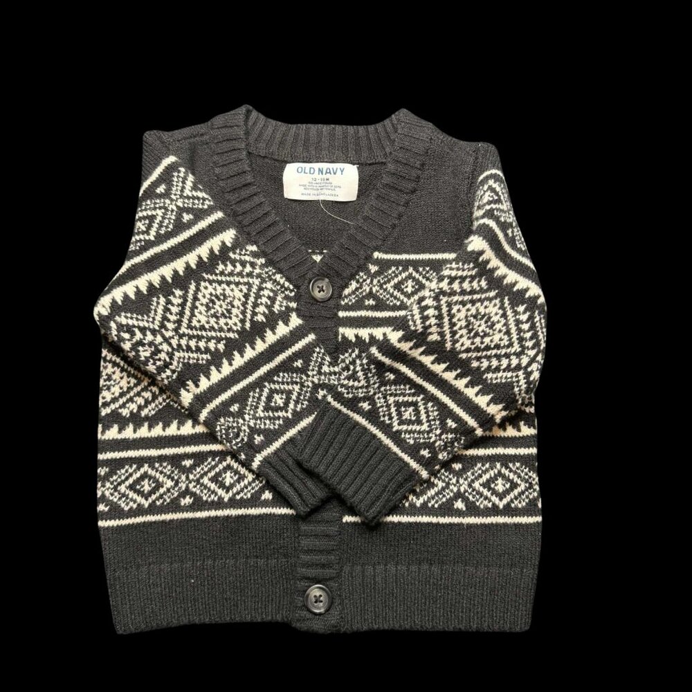 Black and White Old Navy Sweater Size 12-18 mo